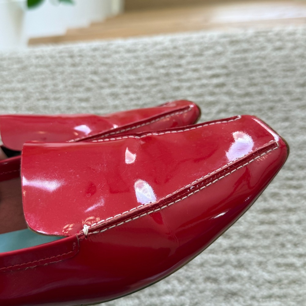 Frances Valentine Red Patent Leather Loafers - Picture 12 of 12